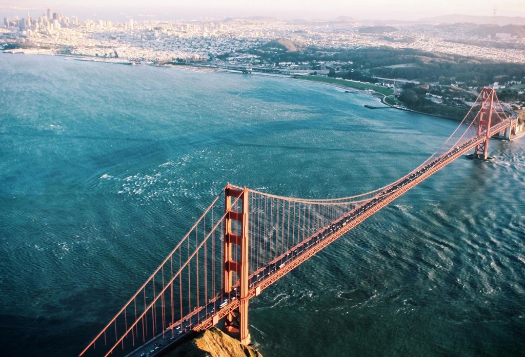 Aerial photo of the Golden Gate Bridge