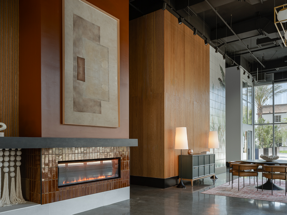 Lobby at Silva Apartments in Silverlake in Los Angeles, CA